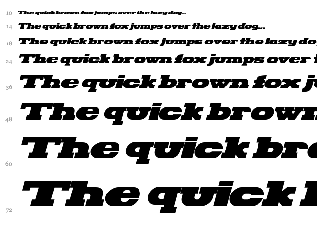Hackney Block font waterfall